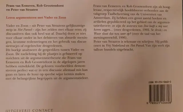 Foto 2 van Leren argumenteren met Vader en Zoon van Eemeren, Frans van / Grootendorst, Rob / Straaten, Peter van
